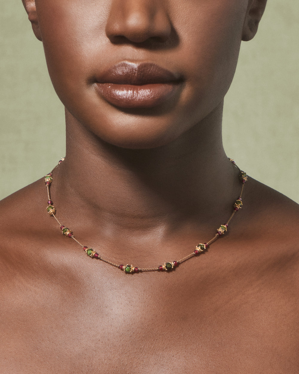 Tityaravy | Sriphala Necklace - Zois/Gren