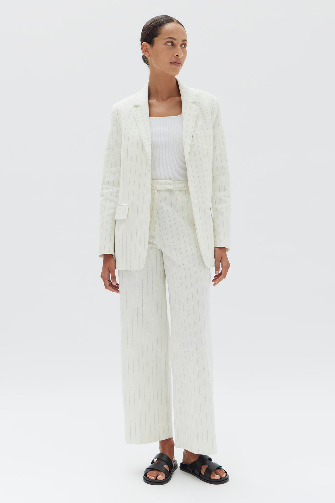 Assembly label linen blazer outlet