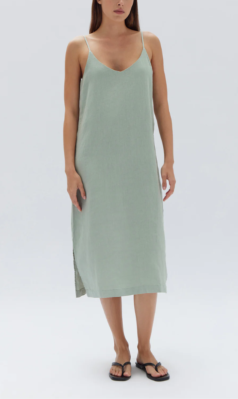 Assembly Label | Linen Slip Dress - Nettle