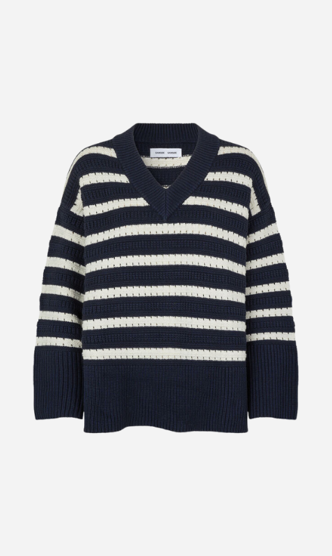 Samsøe Samsøe | Raili V-Neck - Sky Captain St.