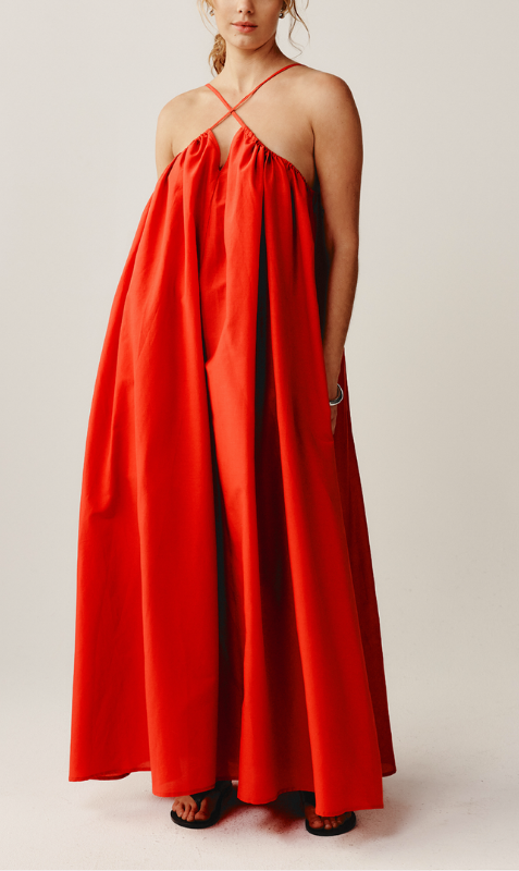 Marle | Hanya Dress - Vermillion