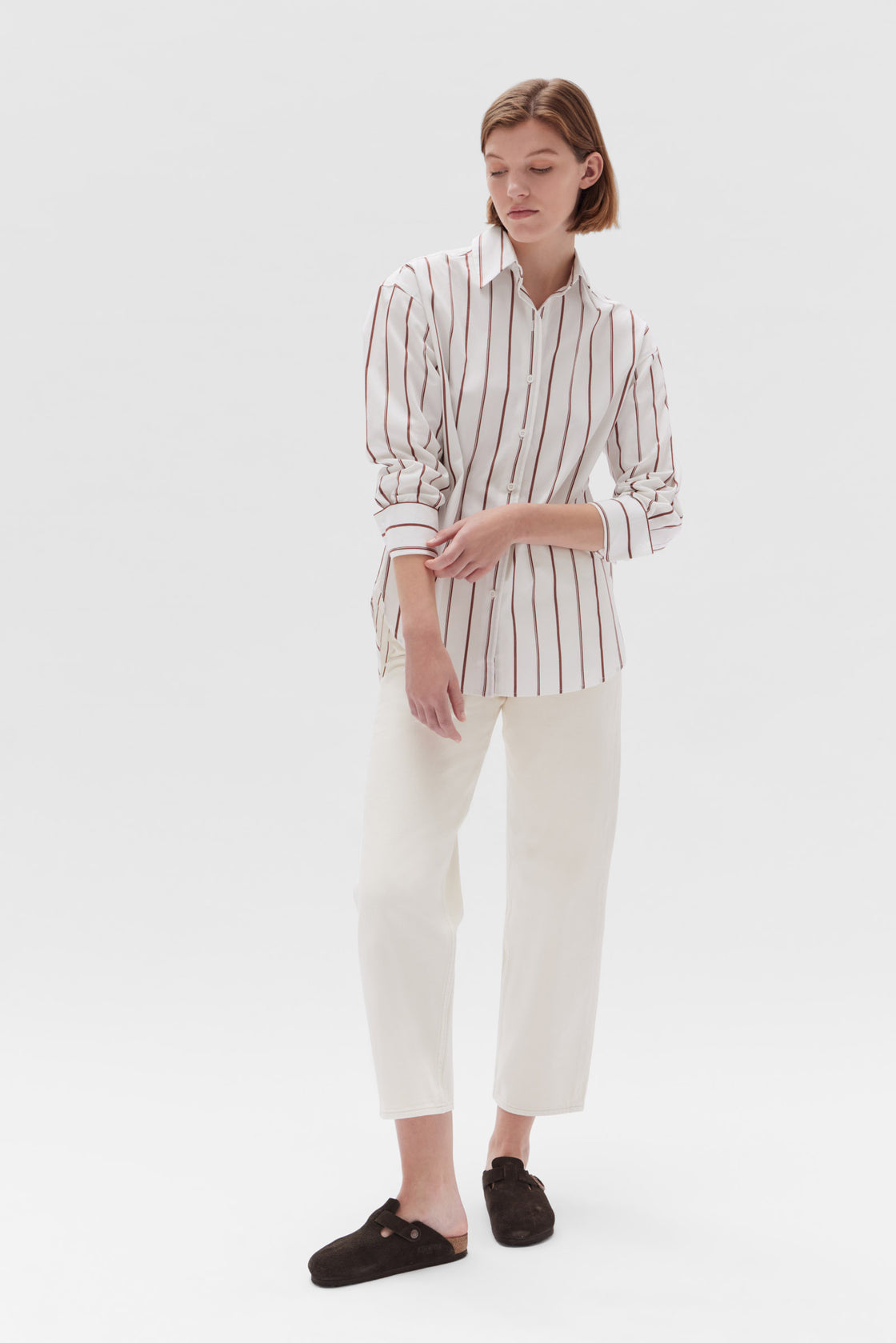 Assembly Label | Everyday Poplin Shirt - Sumac Stripe