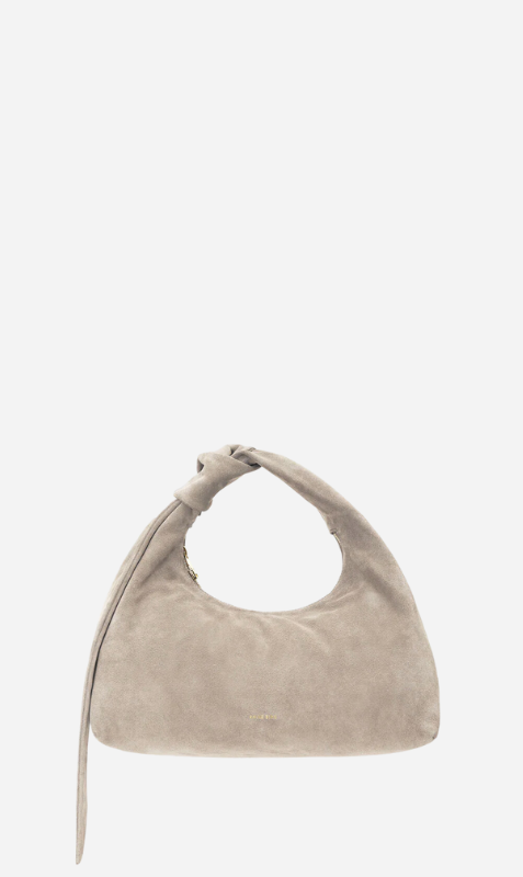 Taupe suede online handbag