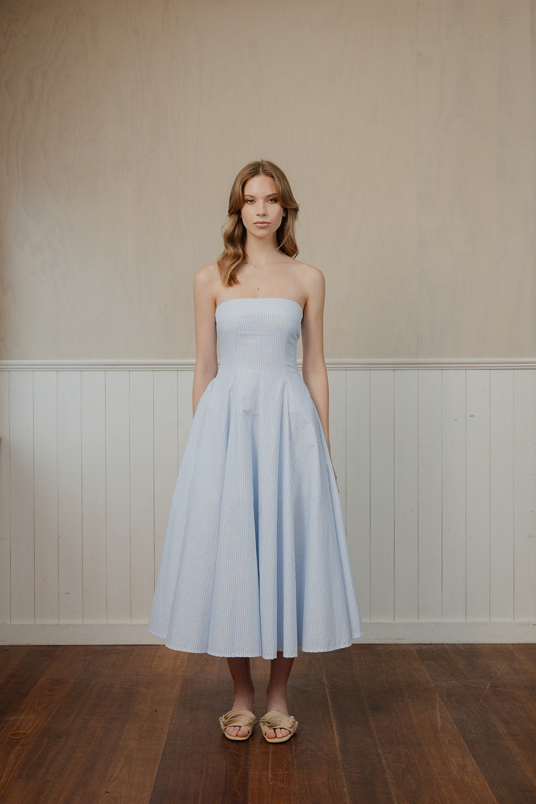 Caitlin Crisp | Lala Dress - Blue Stripe