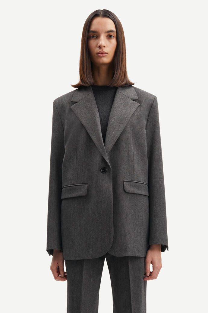 Samsøe Samsøe | Haven Blazer - Dark Grey Melange