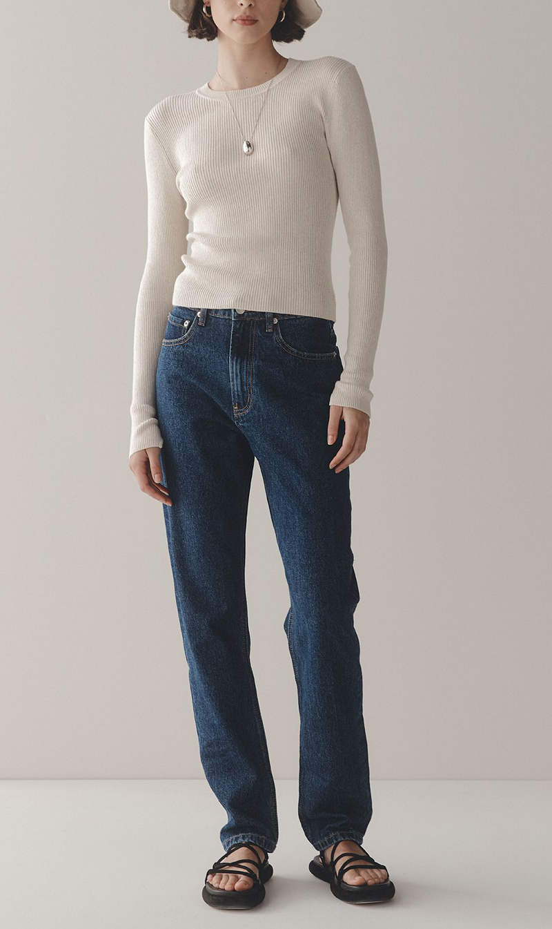 Marle | Straight Leg Jean - Mid Blue
