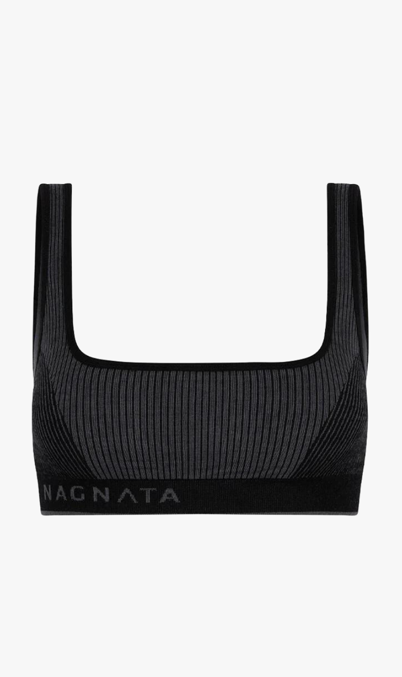 Nagnata | Rib Bralet - Black/Charcoal