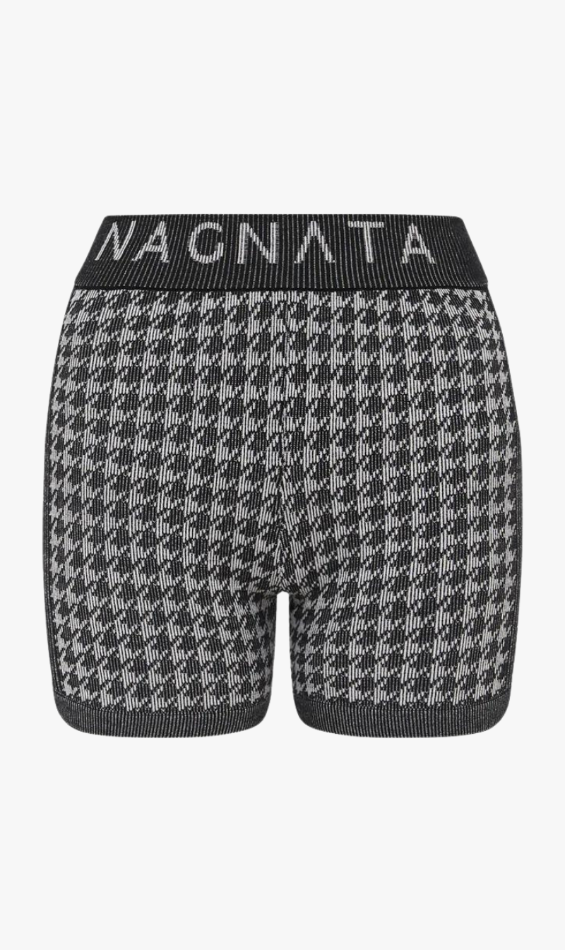 Nagnata | Checked Out Knit Short - Black/Cream