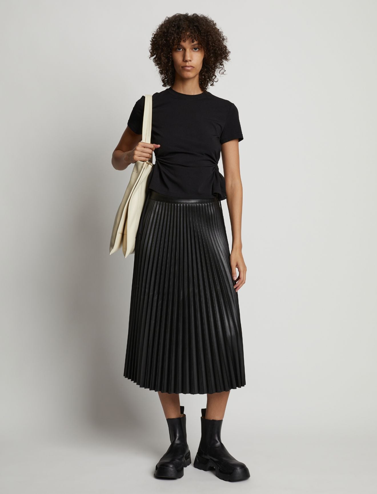 Proenza Schouler White Label Side Slit T.Shirt Black Sisters