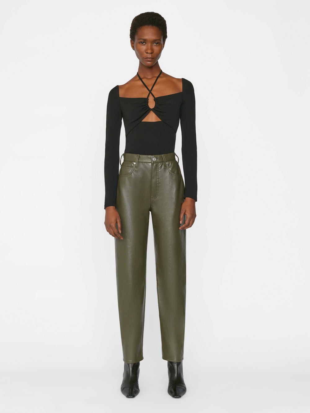 Frame denim leather new arrivals pants