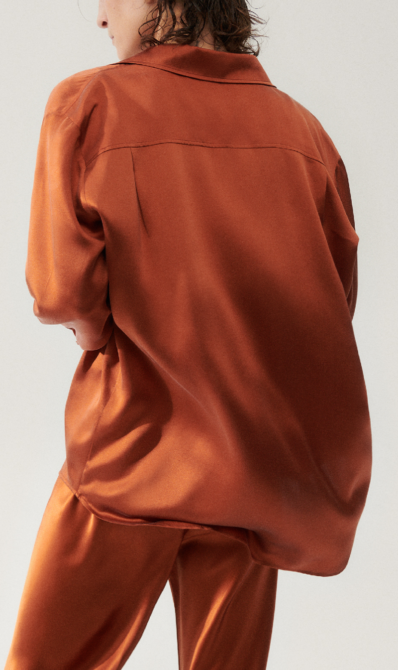 Silk Laundry | Boyfriend Shirt - Umber