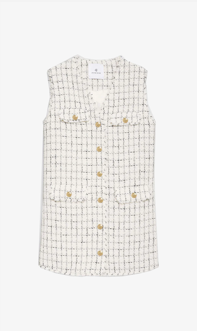 Anine Bing | Janet Dress - White Plaid