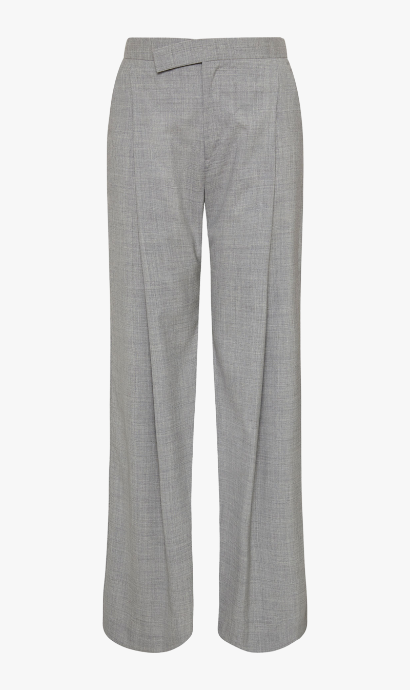 ST. AGNI | Overlap Waist Trousers - Grey