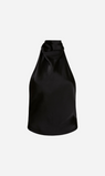 Matteau | Satin Scarf Blouse - Black