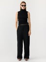 Bassike | Viscose Twill Straight Pant - Black