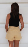 Forte Forte | Old Peach Gabardine Shorts - Honey