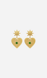 Zoe & Morgan | Brave Heart Earrings - Gold/Chrome Diopside