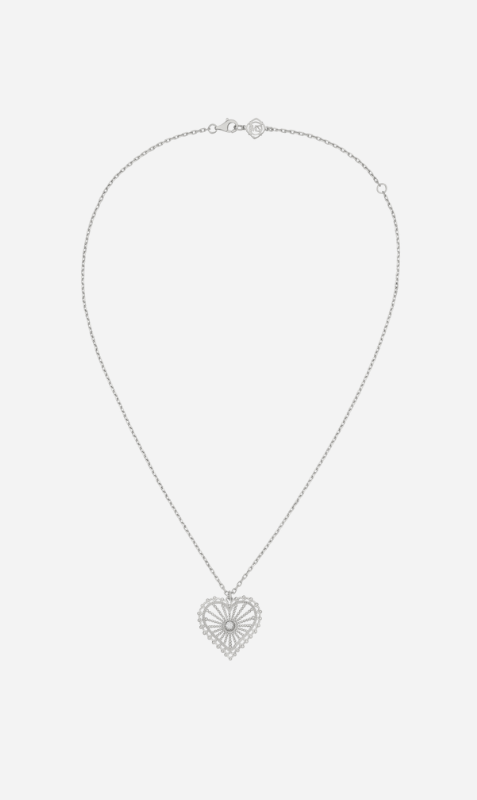 Zoe & Morgan | Amor Necklace - Silver/White Zircon