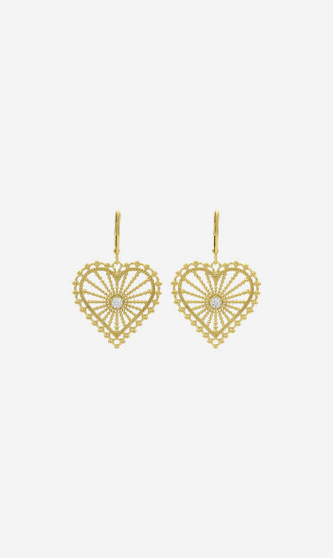 Zoe & Morgan | Amor Earrings - Gold/White Zircon