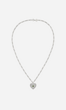 Zoe & Morgan | Brave Heart Necklce - Silver/Chrome Diopside