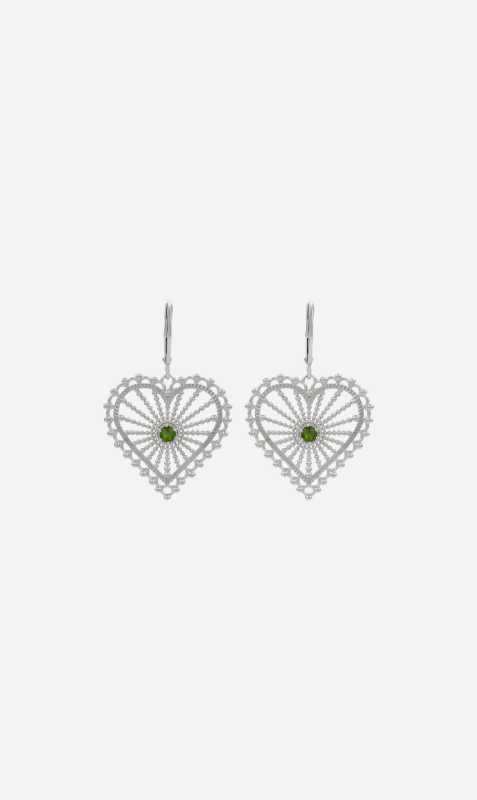 Zoe & Morgan | Amor Earrings - Silver/Chrome Diopside