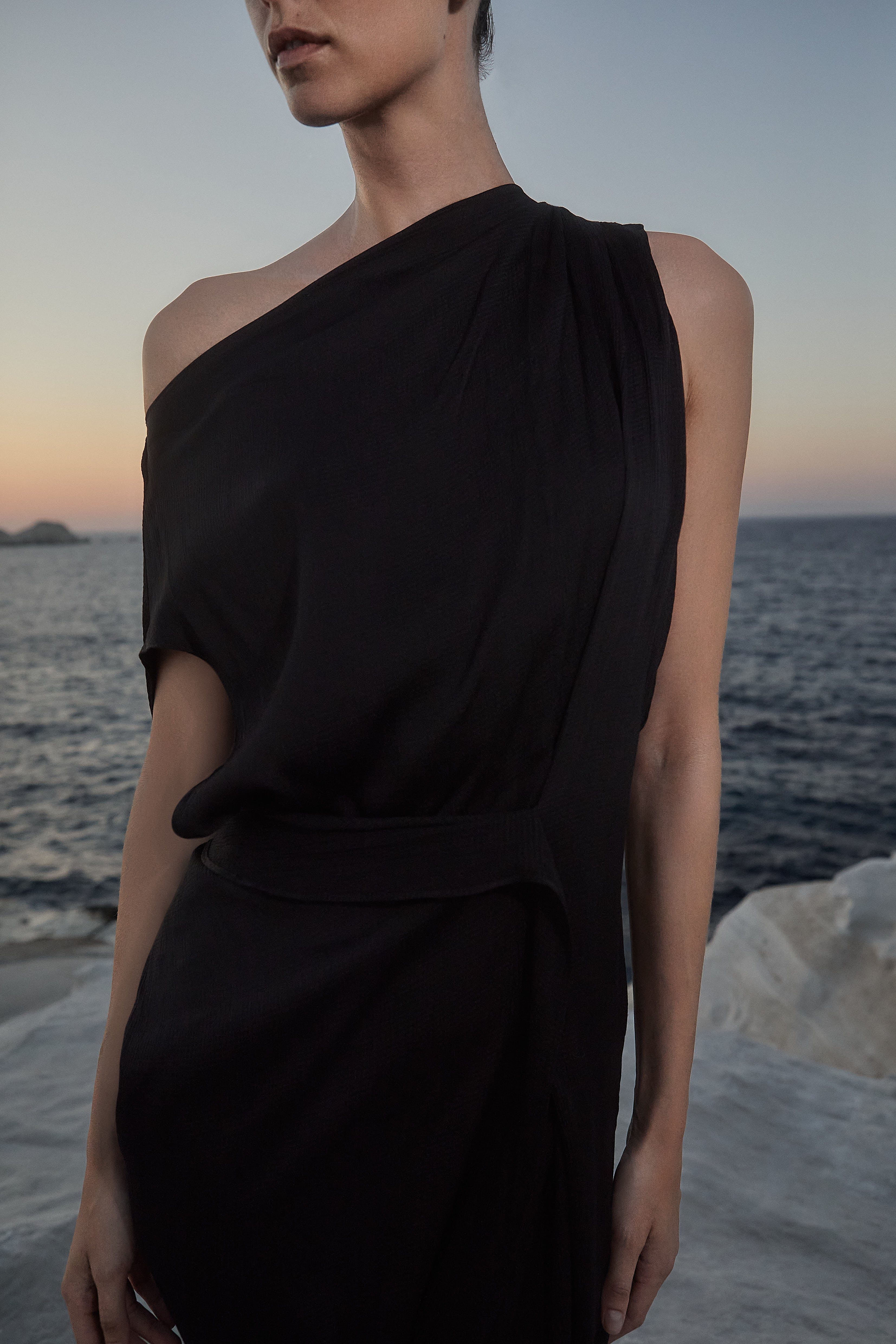 Bondi Born | Ardea Draped Dress - Black