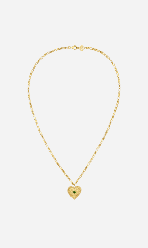 Zoe & Morgan | Brave Heart Necklace - Gold/Chrome Diopside