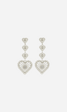 Zoe & Morgan | Mi Amor Earrings - Silver/White Zircon