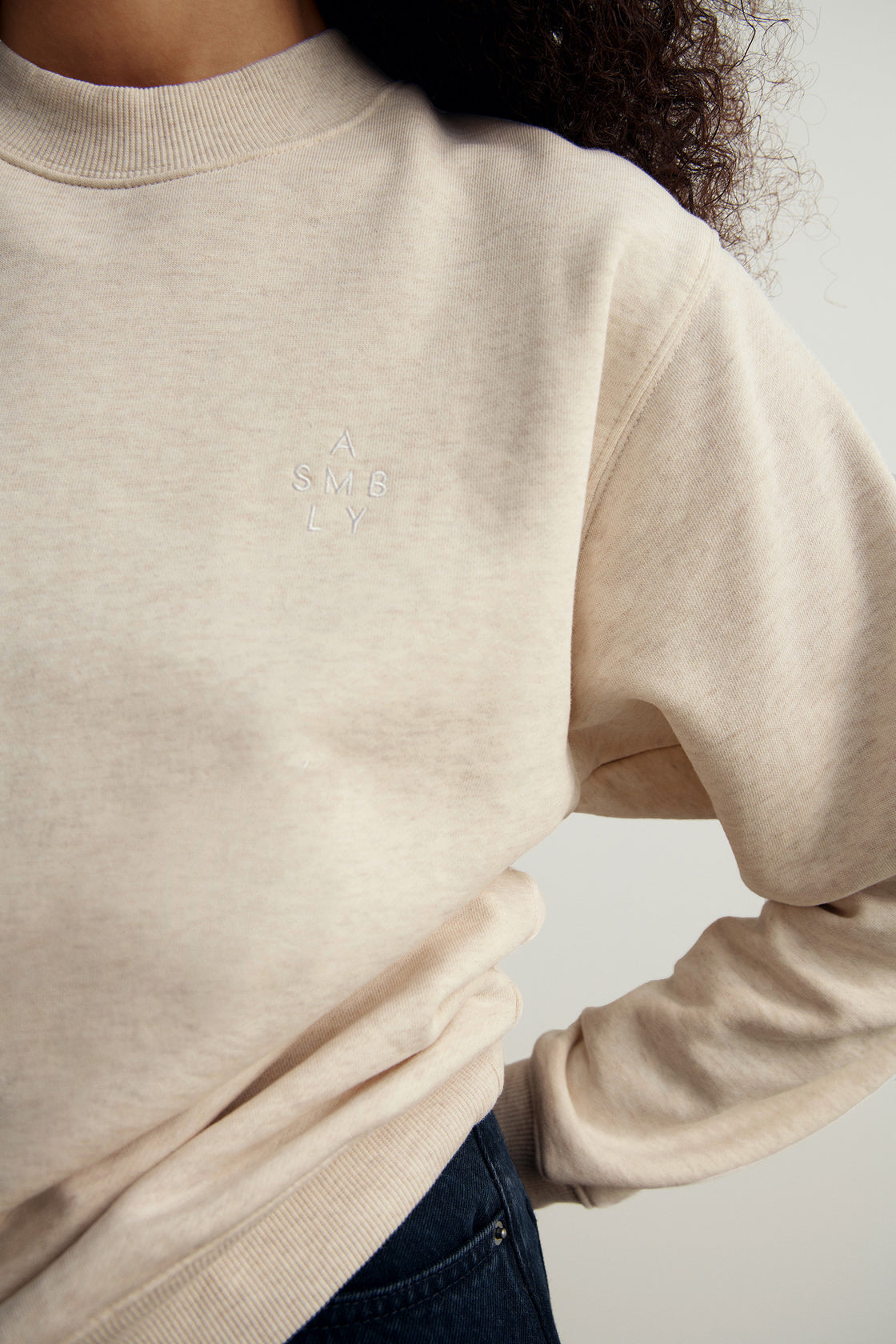 Assembly Label | Stacked Fleece - Oat Marle/White