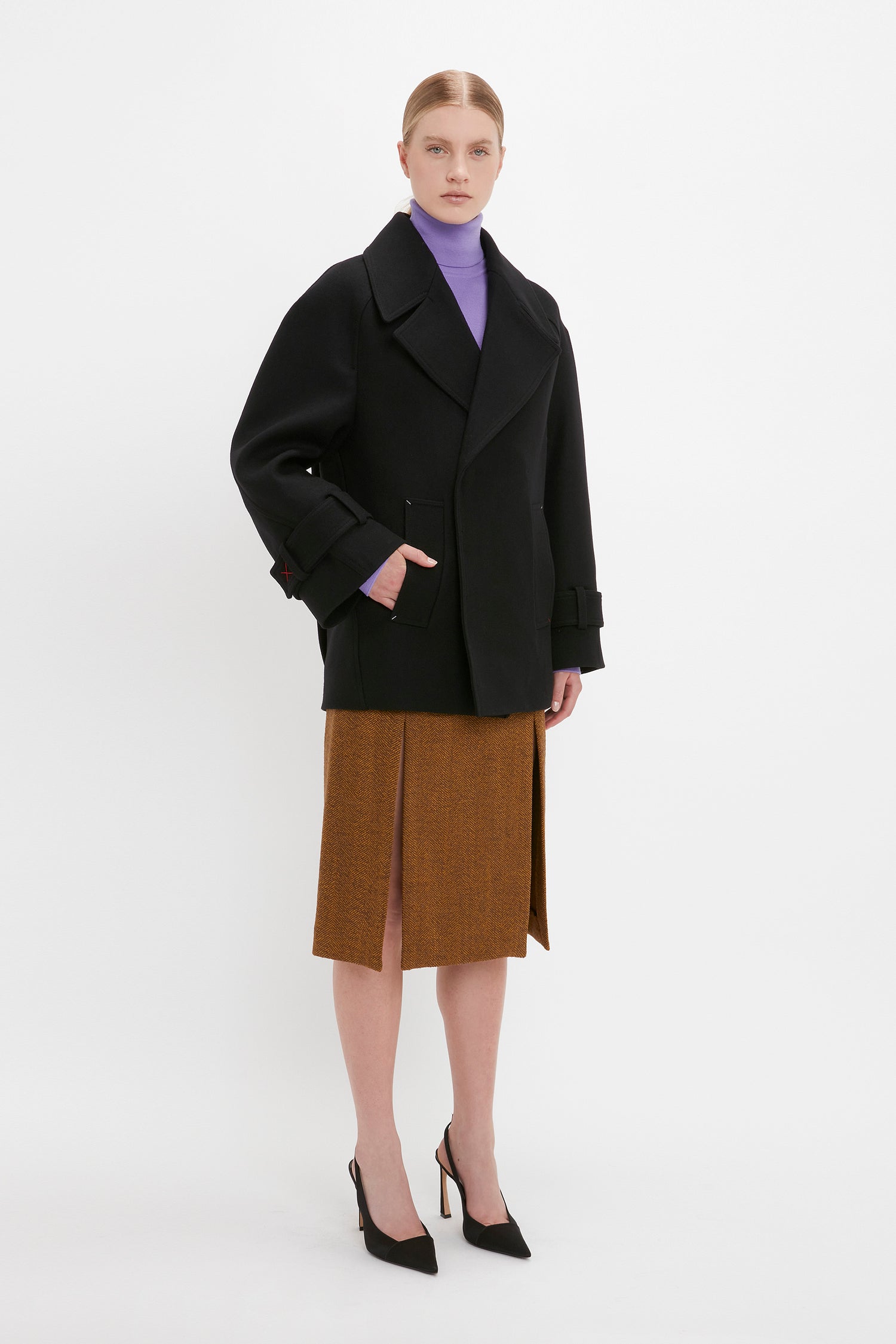 Victoria Beckham | Oversized Pea Coat - Black