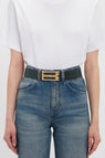 Victoria Beckham | Jumbo B Buckle Belt - Dark Green