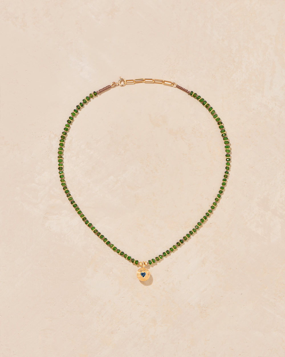 Tityaravy | Amara K Diopside Necklace - Plaque / Diopside