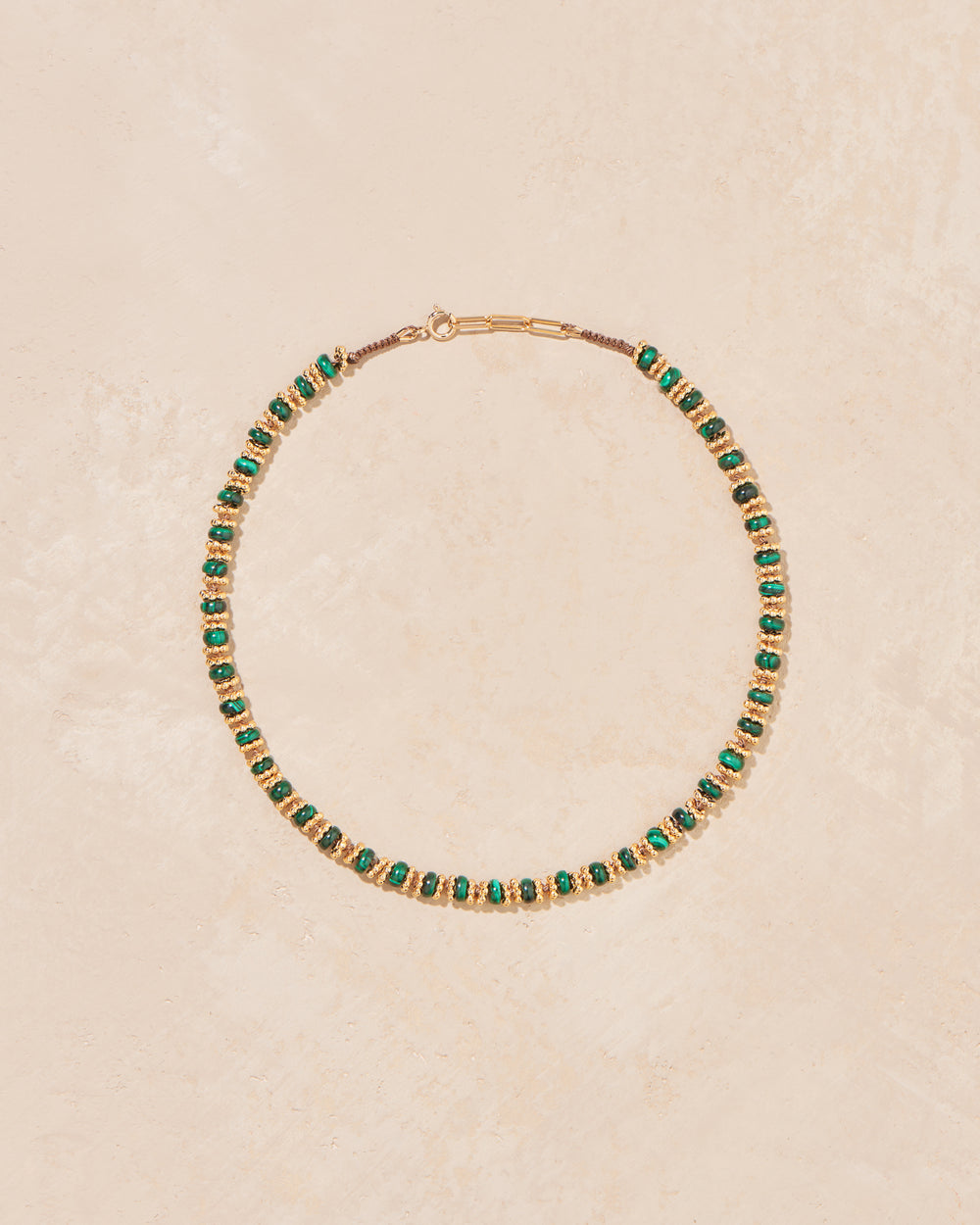 Tityaravy | Seda Malachite Necklace - Micron / Beige / Malachite