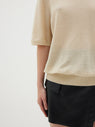 Bassike | Cotton Linen Fine Knit T.Shirt - Hazelnut