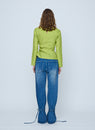 Wynn Hamlyn | Astrid Buckle Long Sleeve Top - Acid Green