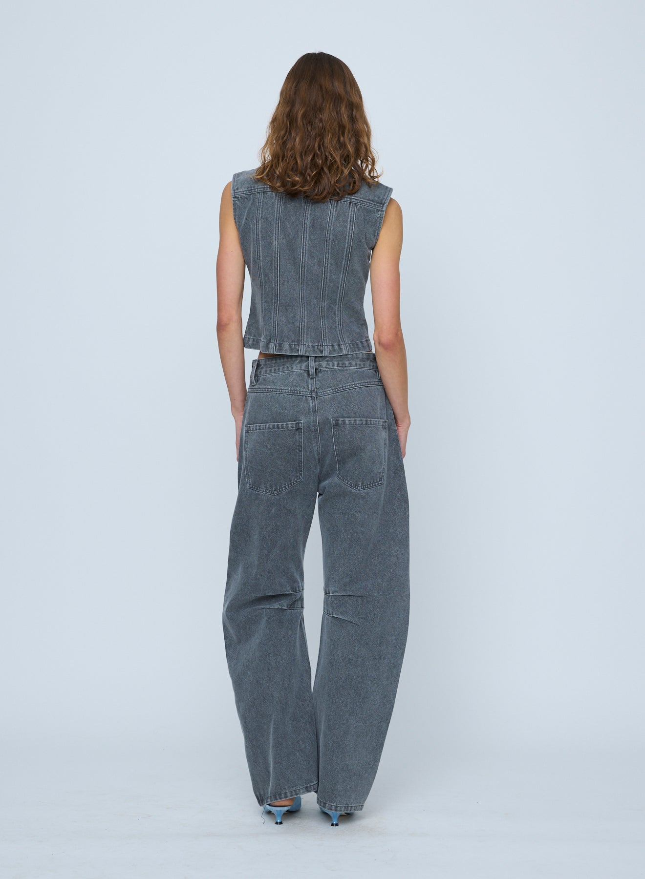 Wynn Hamlyn | Molly Denim Top - Grey