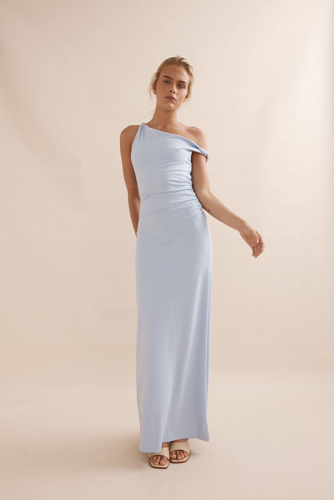 Caitlin Crisp | Twister Tank Dress - Sky Blue Ponte