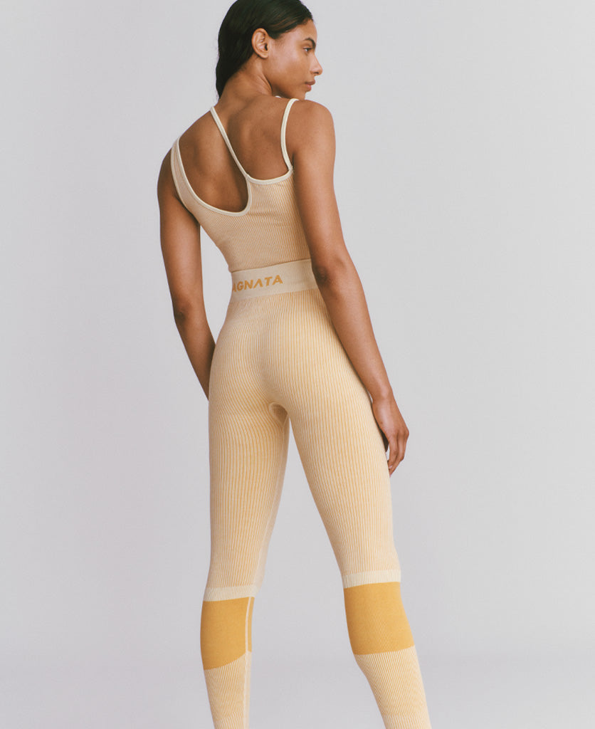 Nagnata | Ballet Legging - Pistachio/Marigold