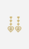 Zoe & Morgan | Mi Amor Earrings - Gold/White Zircon