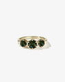 Meadowlark | 3 Hexagon Stone Ring - Green Sapphire