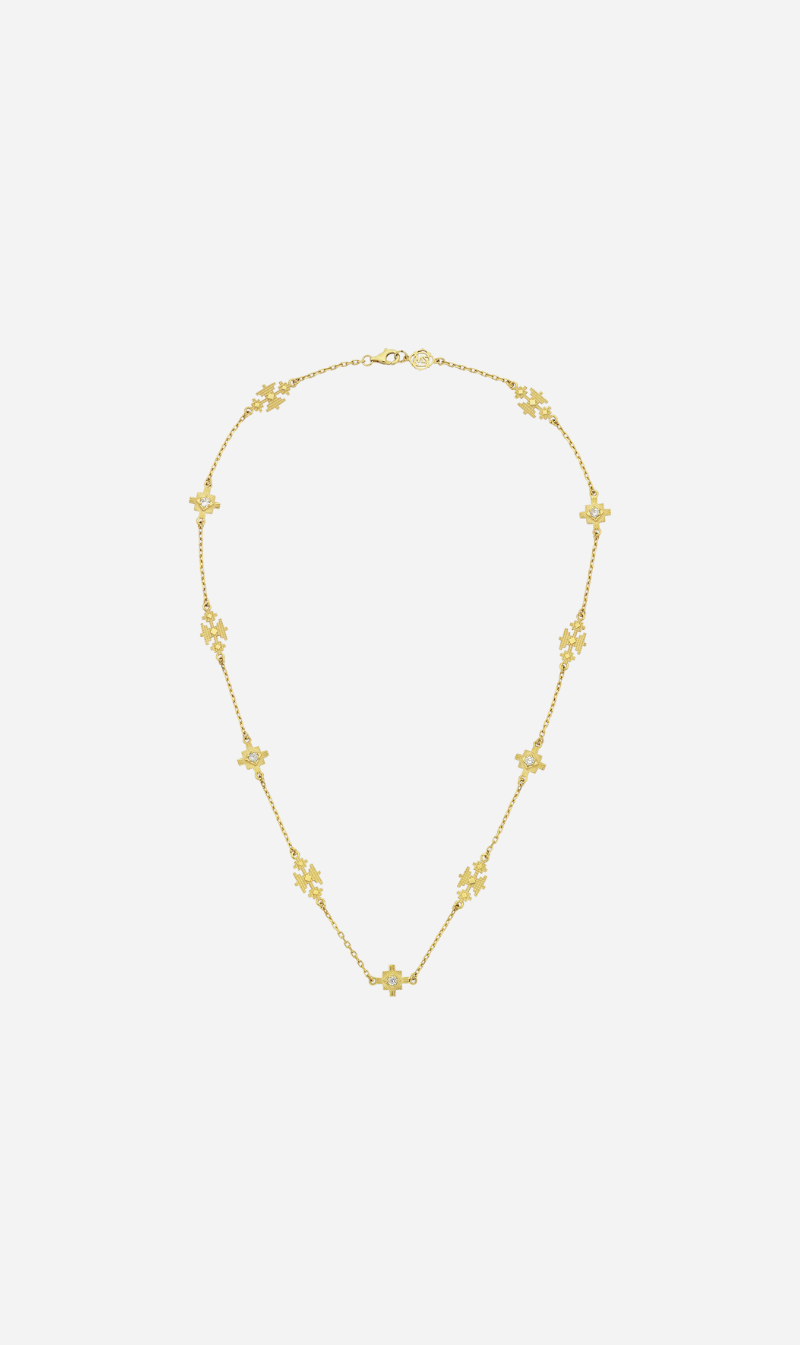 Zoe & Morgan | Ayllu Necklace - Gold/White Zircon