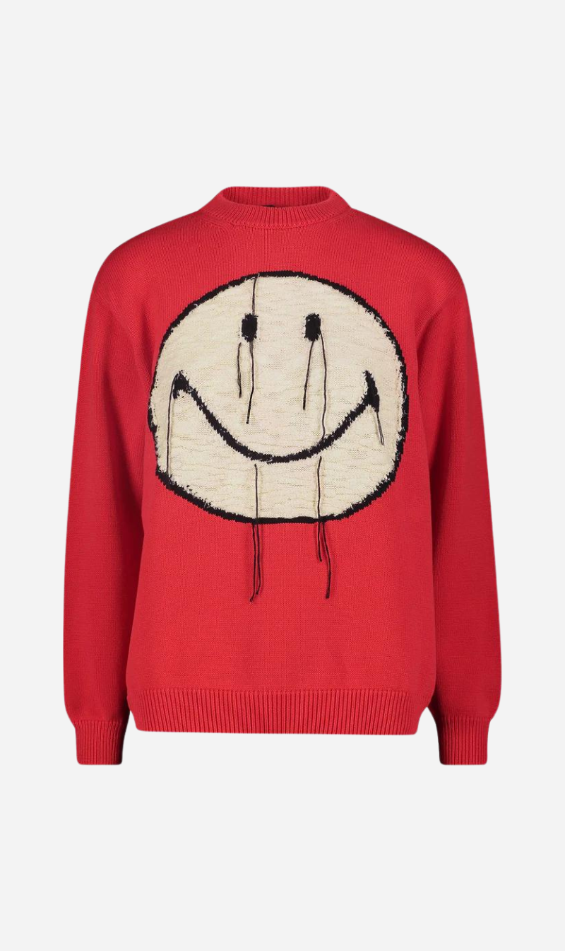 Joshua Sanders | Yarned Smile Sweatshirt - Red