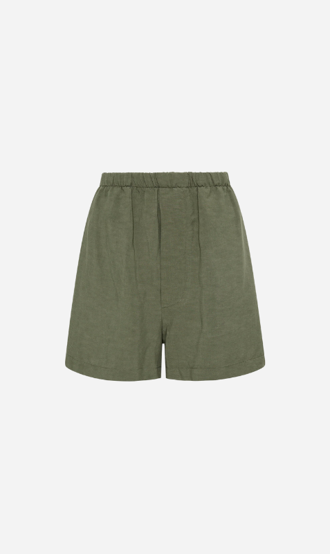 Bassike | Viscose Linen Boxer Short - Khaki