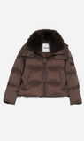 Yves Salomon | Down Coat 59c Tech Fabric/Lamb - Mocha