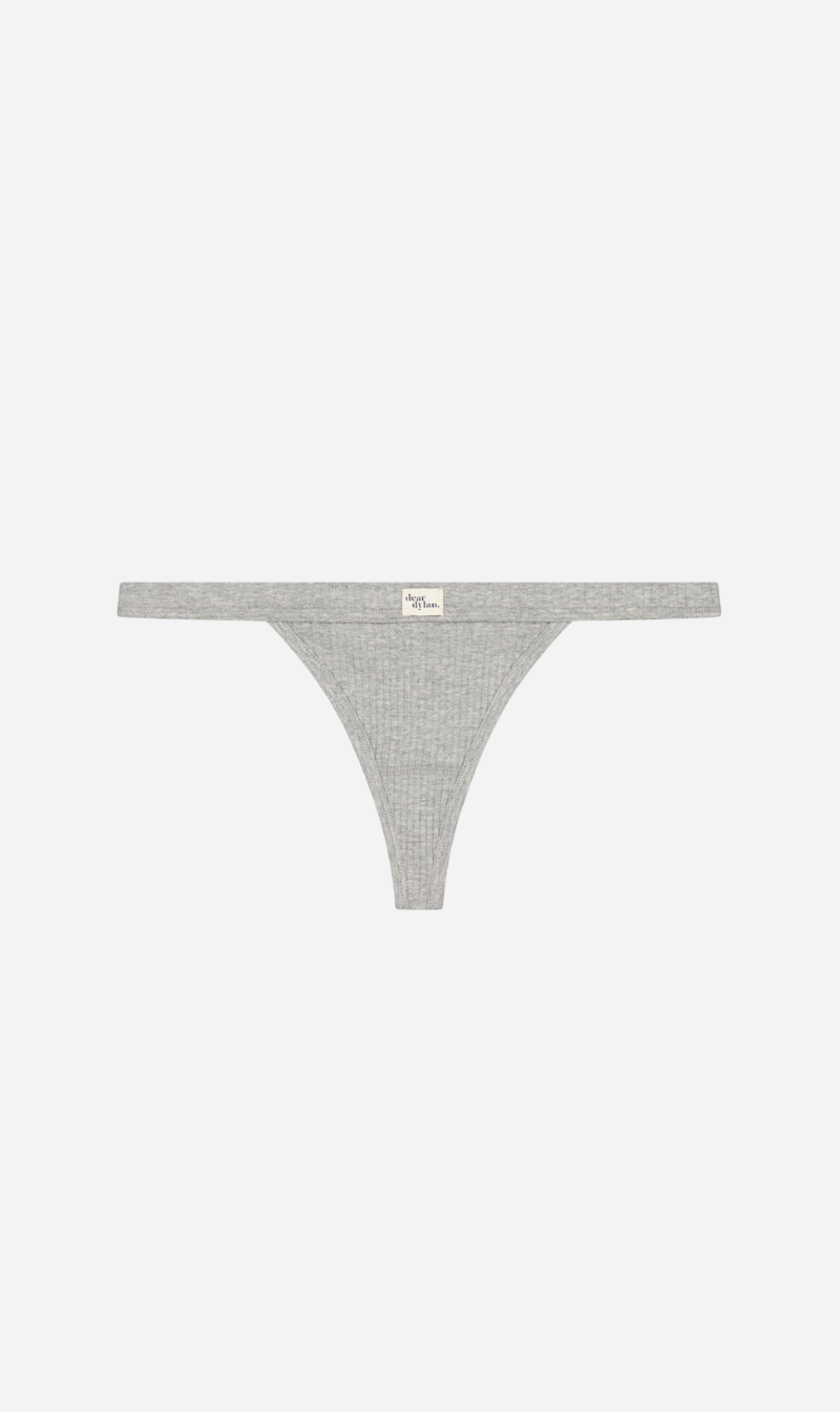 Dear Dylan | Organic Petite Thong - Grey Marle