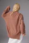 CRUSH | Tyler Button Cashmere Crew - Coco