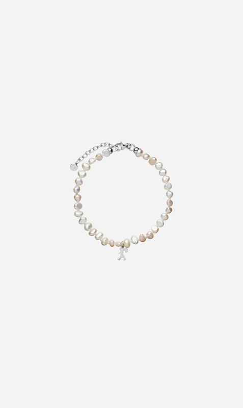 Karen Walker | Mini Girl With Pearls Bracelet - Silver