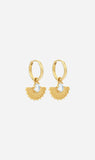 Zoe & Morgan | Petal Earrings - Gold/Aquamarine