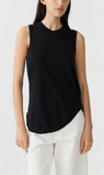 Bassike | Scoop Hem Athletic Tank - Black