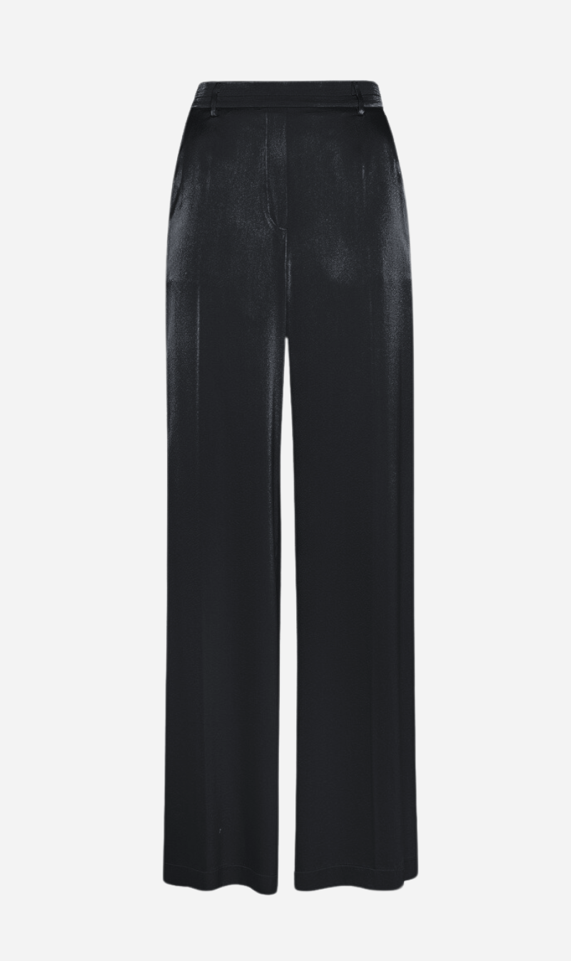 Forte Forte | Stretch Silk Satin Pants - Nero